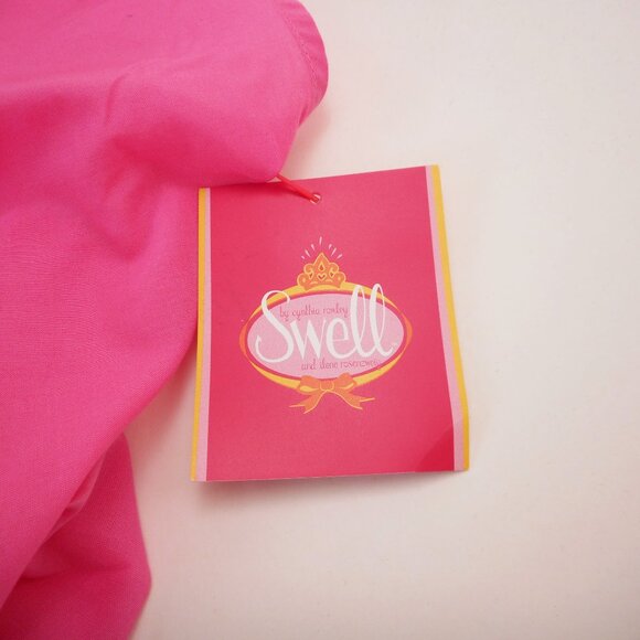 NWT Swell By Cynthia Rowley XXL Pink Babydoll Tank Top Embroidered Y2K Vintage - Picture 10 of 11